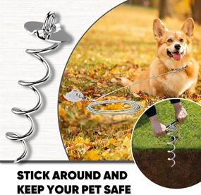 img 3 attached to 🐾 Ultimate Pet Dog Tie Out Set: Eurmax Spiral Stake + 17FT Cable – Ideal for All Pets!