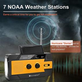 img 3 attached to 📻 2021 Newest Emergency Crank Radio: Solar Powered, 4000mAh, Portable AM/FM/NOAA Weather Radio with Flashlight, Phone Charger, and SOS Alarm