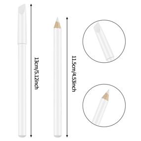 img 3 attached to 🖌️ Set of 6 White Nail Pencils - Dual-Function Nail Whitening Pencils with Cuticle Pusher - Ideal French Manicure Supplies