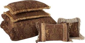 img 4 attached to Sherry Kline China Art Brown 6-Piece Queen Comforter Set: Elegant luxury for a cozy bedroom escape