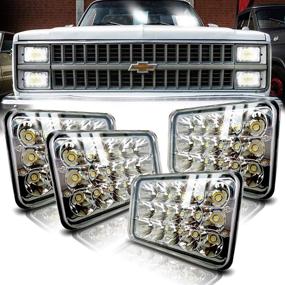 img 4 attached to 4X6 LED Headlights Approved 4PCS