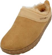 haflinger 713015 slippers with genuine lammfell and snowbird design logo