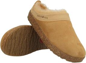 img 3 attached to Haflinger 713015 Slippers with Genuine Lammfell and Snowbird Design