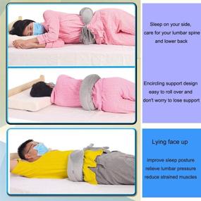 img 2 attached to 🌈 Lumbar Roll Scoliosis Pillow: Ultimate Hip and Lower Back Support for Pain Relief, Sciatica, and Sleep Comfort - Orthopedic Waist Pillow for Bed, Side Sleeping