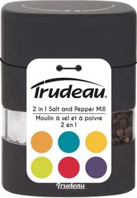 img 1 attached to 🧂 Trudeau 3.25" Mini Manual 2 in 1 Salt and Pepper Mill - Black | Efficient Kitchen Grinding Tool