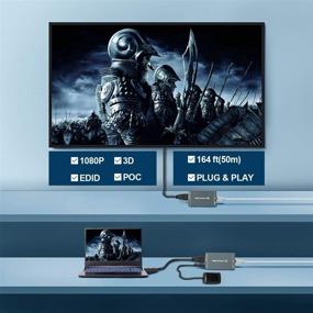 img 3 attached to 🔌 HDMI-продлитель для передачи некомпрессированного Full HD до 164 футов при 1080P@60Hz через один Ethernet-кабель Cat5e/Cat6/Cat7