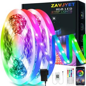 img 4 attached to 🎉 100ft Led Strip Lights - 2 Rolls of 50ft RGB 5050 APP Control Color Changing Music Sync - Includes 44 Keys Remote - Perfect Led Rope Lights for Bedroom, Living Room, Home, TV Party Decoration