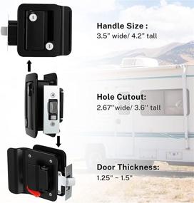img 2 attached to 🔒 Enhance RV Security with Kohree RV Travel Trailer Entry Door Lock - 2 Pack Polar Black Camper Door Latch Handle w/Keys. Replace Paddle Deadbolt for Zinc Alloy Horse Trailer or Cargo Hauler - Ultimate RV Door Lock Kit!