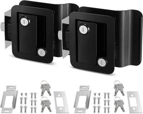 img 4 attached to 🔒 Enhance RV Security with Kohree RV Travel Trailer Entry Door Lock - 2 Pack Polar Black Camper Door Latch Handle w/Keys. Replace Paddle Deadbolt for Zinc Alloy Horse Trailer or Cargo Hauler - Ultimate RV Door Lock Kit!