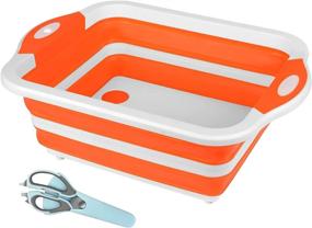 img 4 attached to 🔪 HI NINGER Collapsible Cutting Board: Space Saving 3-in-1 Multifunction Chopping Board and Storage Basket for BBQ Prep/Picnic/Camping