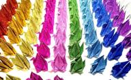 kingsnow multicolor glitter origami paper crane: 100 pcs hand-made diy folded crane for wedding, baby shower decoration – symbolizing love, happiness, and good luck logo