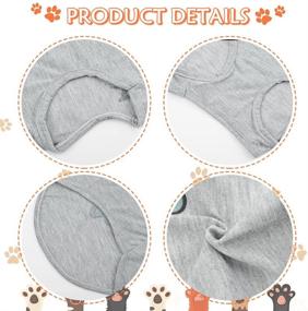 img 2 attached to 🐶 Sebaoyu Dog Shirts 4 Pack Medium Size Summer Puppy Clothes Cute Vest Apparel for Small & Large Dogs and Cats, Suitable for Boys & Girls