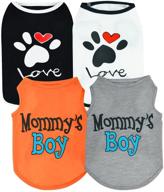 🐶 sebaoyu dog shirts 4 pack medium size summer puppy clothes cute vest apparel for small & large dogs and cats, suitable for boys & girls логотип