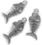 🐠 sea charm beads diy pendant: delightful fish bone charms for girls' jewelry making crafts logo