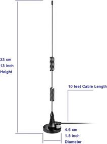 img 1 attached to Bingfu Dual Band VHF UHF Ham Radio Magnetic Base Antenna – SMA Male for Handheld Two Way Radios