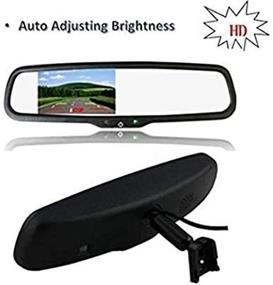 img 1 attached to 🚗 PYvideo Auto Adjusting Brightness Dual Video Inputs 4.3" Car Rear View Mirror with Backup Camera for Most Car Models
