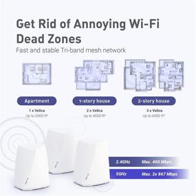 img 2 attached to GL-B2200 (Velica): Tri-Band Wireless Mesh Router with OpenWrt, 400Mbps (2.4G) + 2x867Mbps (5G), App-Enabled Easy Setup (1-Pack)
