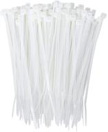 🔗 200-pack bulk koowin nylon plastic cable zip ties - 4 inch 18 lbs tensile strength self-locking wire tie wraps for home, office, garden, garage, workshop - white (extra small mini, 200pcs) logo