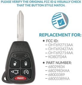 img 1 attached to 2 Пак Keyless2Go Замена для 5 кнопок OHT692427AA Бесключевой пульт дистанционного управления автомобилемключом.