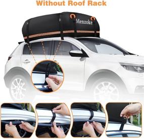 img 1 attached to 🚗 21 Cubic Feet Waterproof Rooftop Cargo Carrier for All Vehicles - Menzoke Car Roof Bag with Protective Mat