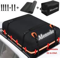 🚗 21 cubic feet waterproof rooftop cargo carrier for all vehicles - menzoke car roof bag with protective mat logo