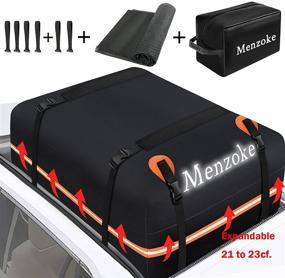 img 4 attached to 🚗 21 Cubic Feet Waterproof Rooftop Cargo Carrier for All Vehicles - Menzoke Car Roof Bag with Protective Mat