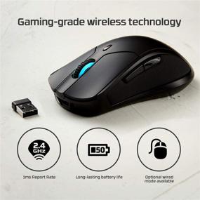 img 3 attached to 🖱️ HyperX Pulsefire Dart Wireless RGB Gaming Mouse, Software Customization, 6 Programmable Buttons, Qi Charging Battery - Up to 50 Hours, Compatible with PC, PS4, Xbox One