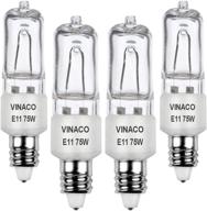 💡 efficient vinaco jde11 120v 75w halogen candelabra bulb - long-lasting and high-quality illumination solution logo