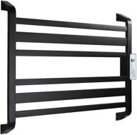 efficiently warm your towels with unique plus life heated towel rack - wall mounted | timer and lcd control screen | plug-in/hardwired (6 bars black) logo