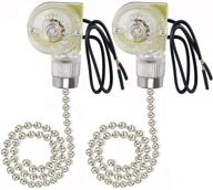upgrade your ceiling fan with zing ear ze-109 pull chain switch – 2 pack nickel set for ceiling fan light lamp replacement логотип