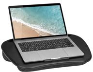 lapgear mydesk lap desk with device ledge and phone holder - black - ideal for 15.6 inch laptop users - style no. 44448 logo