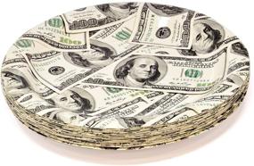 img 3 attached to 💲 Hundred Dollar Bills Birthday Party Supplies Set – 24 9" Plates, 24 7" Plates, 24 9 Oz. Cups, 50 Lunch Napkins – Cash Casino Themed Disposable Paper Goods for Adults, Teens, and Kids