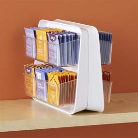 img 3 attached to Tea Organizer - YouCopia TeaStand with New 120-Bag Capacity (White)