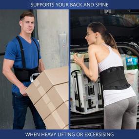 img 2 attached to 👍 NYOrtho Back Brace Lumbar Support Belt - Instantly Relieve Lower Back Pain and Improve Posture for Men and Women - Adjustable, Breathable and Sizes up to 3XL