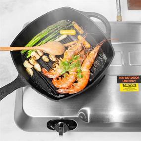 img 1 attached to 🔥 XtremepowerUS Deluxe Propane Gas Range Stove: 2 Burner Stainless Steel Cooktop, Auto Ignition for Camping, Double Burner High Pressure