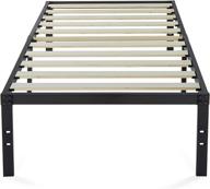 🛏️ twin platform bed frame - 16 inch height, noah megatron heavy duty wooden slat bed frame - 16 inch mattress foundation, no box spring required (twin) логотип