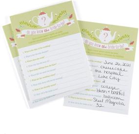 img 2 attached to 🎉 Hortense B. Hewitt 25-Count Bridal Shower Game Cards: Tea Time Fun for an Unforgettable Celebration!