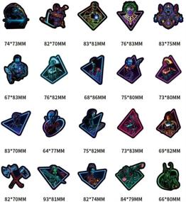 img 1 attached to Noctilucent Decal 100Pcs Waterproof Superheros Motorcycle