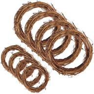 🎄 versatile natural grapevine wreath rings for diy holiday crafts – sntieecr 8 pcs 2 sizes (3inch & 5inch) логотип