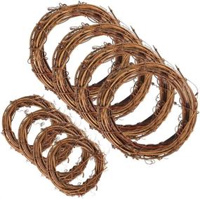 img 4 attached to 🎄 Versatile Natural Grapevine Wreath Rings for DIY Holiday Crafts – Sntieecr 8 PCS 2 Sizes (3inch & 5inch)