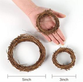 img 3 attached to 🎄 Versatile Natural Grapevine Wreath Rings for DIY Holiday Crafts – Sntieecr 8 PCS 2 Sizes (3inch & 5inch)