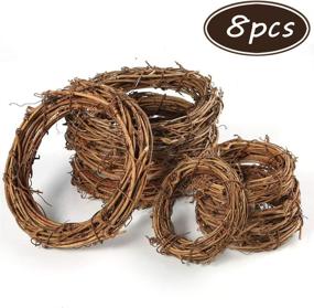 img 2 attached to 🎄 Versatile Natural Grapevine Wreath Rings for DIY Holiday Crafts – Sntieecr 8 PCS 2 Sizes (3inch & 5inch)