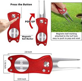 img 1 attached to 🏌️ CLORIS Golf Club Cleaning Kit: Retractable Groove Cleaner, Microfiber Waffle Towel, Divot Tool, Portable Storage Bag - Essential Golf Accessories for Men and Women