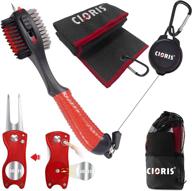 🏌️ cloris golf club cleaning kit: retractable groove cleaner, microfiber waffle towel, divot tool, portable storage bag - essential golf accessories for men and women logo