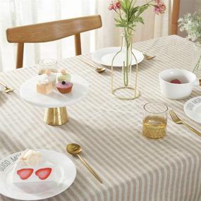 img 3 attached to Durable and Stylish AMZALI Tablecloth: Dust-Proof, Waterproof, and Perfect for Decoration