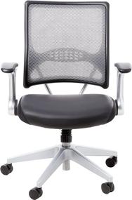 img 3 attached to 🪑 Comfortable and Stylish SPACE Seating AirGrid Light Back Managers Chair with 2-to-1 Synchro Tilt Control, Flip Arms, and Pneumatic Seat Height Adjustment