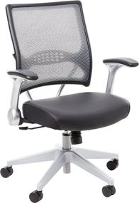 img 4 attached to 🪑 Comfortable and Stylish SPACE Seating AirGrid Light Back Managers Chair with 2-to-1 Synchro Tilt Control, Flip Arms, and Pneumatic Seat Height Adjustment