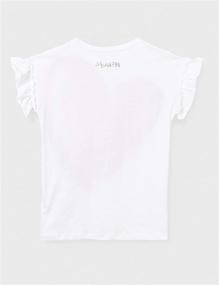 img 1 attached to Desigual Girls' White Short Sleeve T Shirt: Stylish Tops, Tees & Blouses for Girls' Clothing