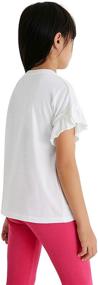 img 3 attached to Desigual Girls' White Short Sleeve T Shirt: Stylish Tops, Tees & Blouses for Girls' Clothing