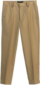 img 2 attached to 👖 Stylish and Comfortable: Gioberti Boys Flat Front Dress Pants